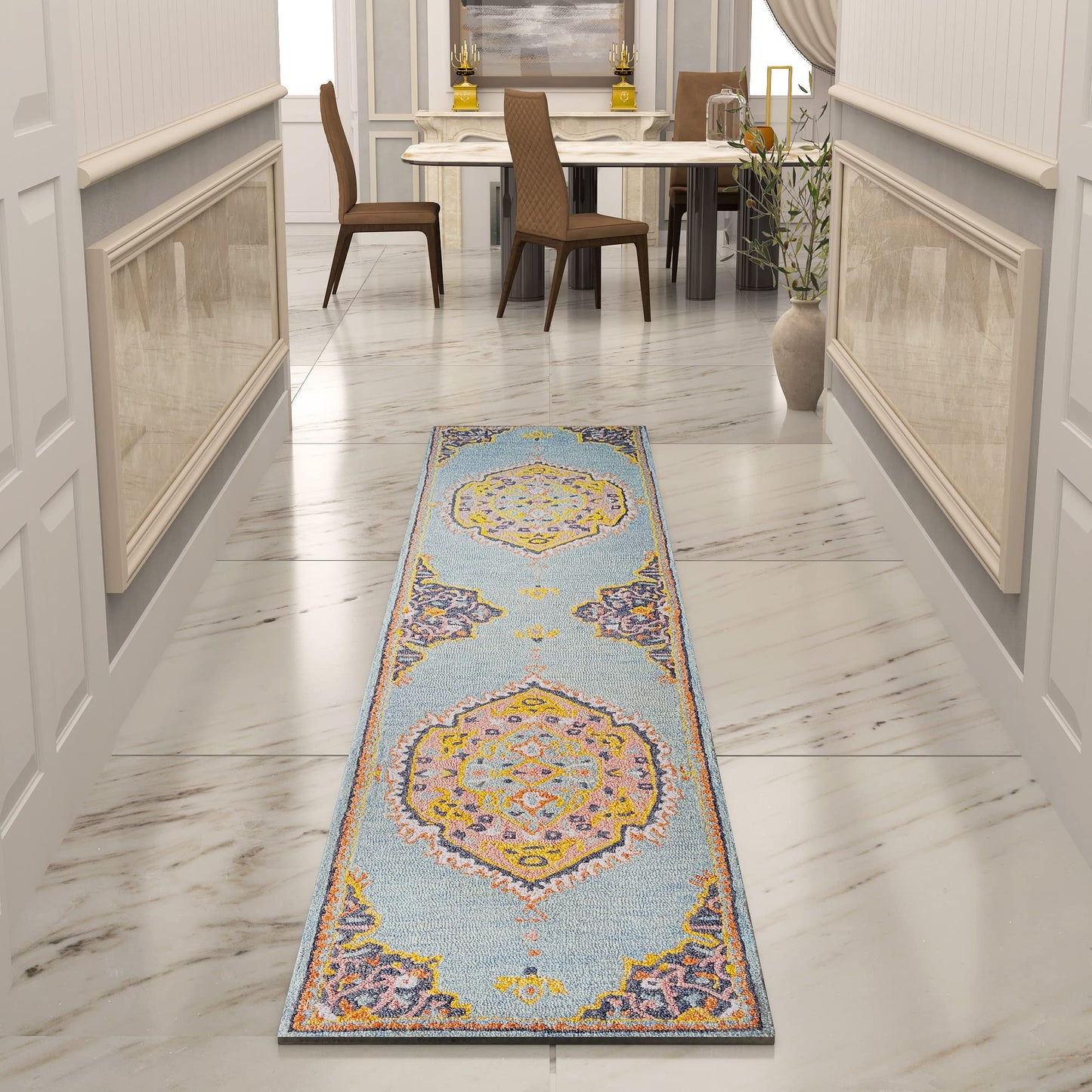 Premium Hand-Tufted Rug Made of 100% Wool - Shivanka - 2x6 Feet