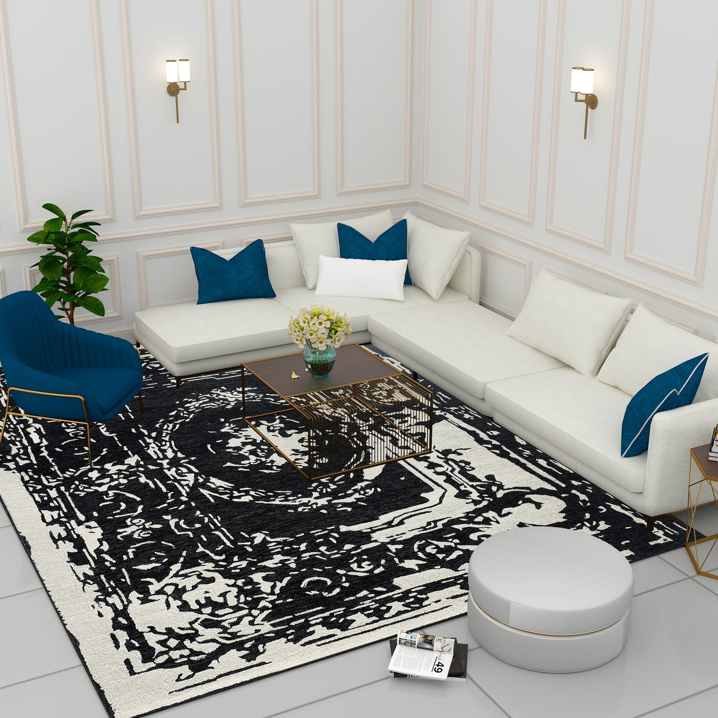 Premium Hand-Tufted Rug Made of 100% Wool - Giovanni - 8x10 Feet