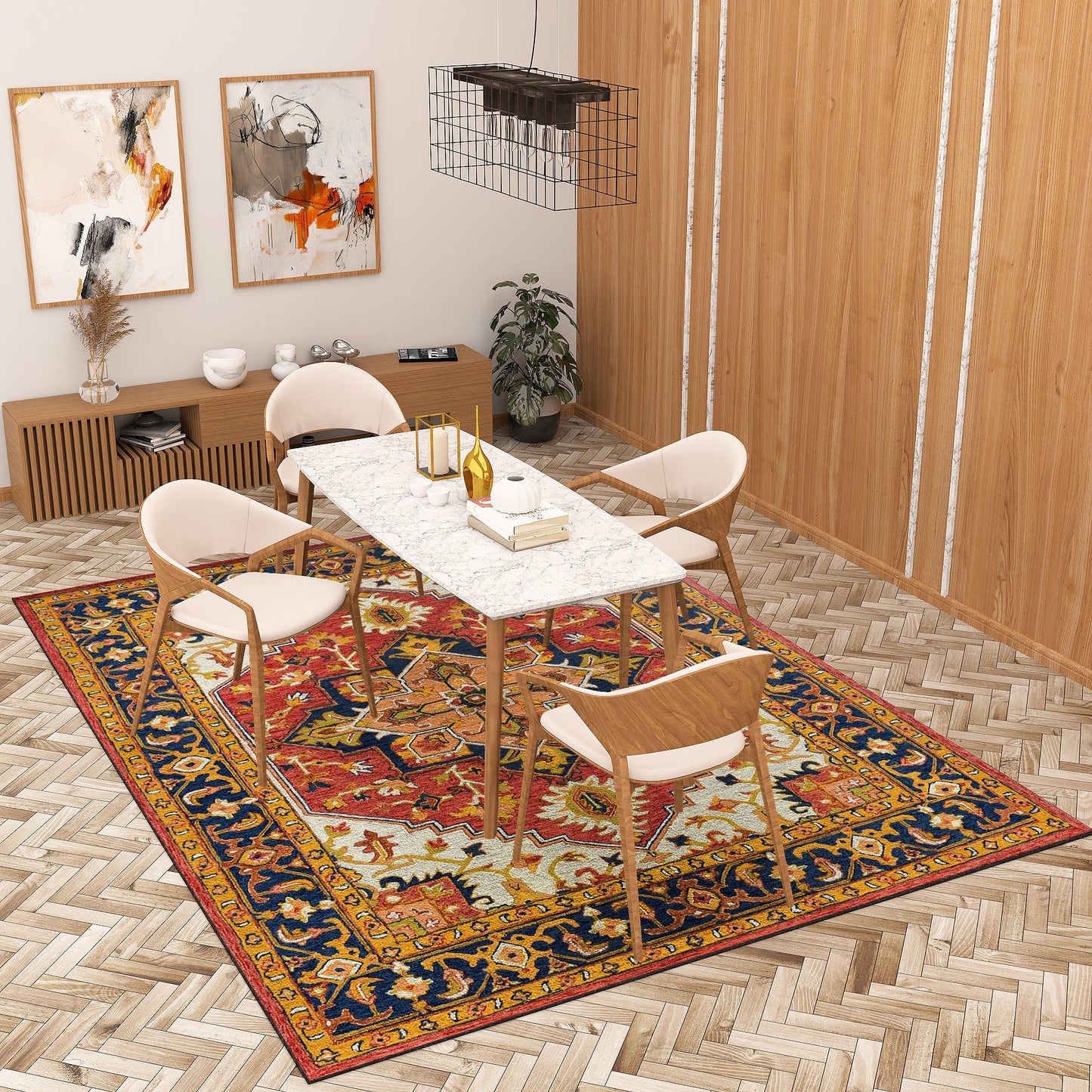 Premium Hand-Tufted Rug Made of 100% Wool - Maras Palace - 8x10 Feet