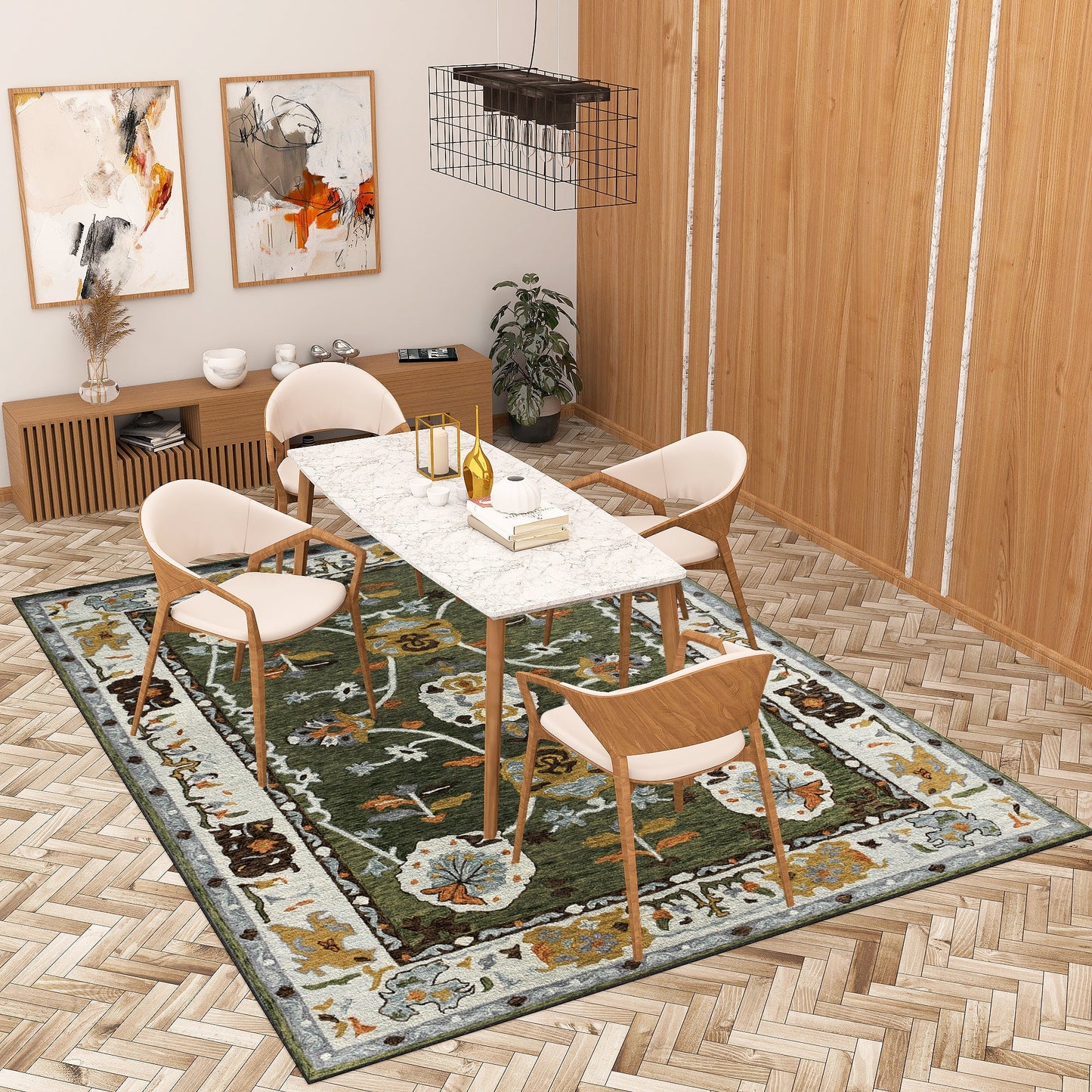 Premium Hand-Tufted Rug Made of 100% Wool - Spring Atlas - 9x12 Feet