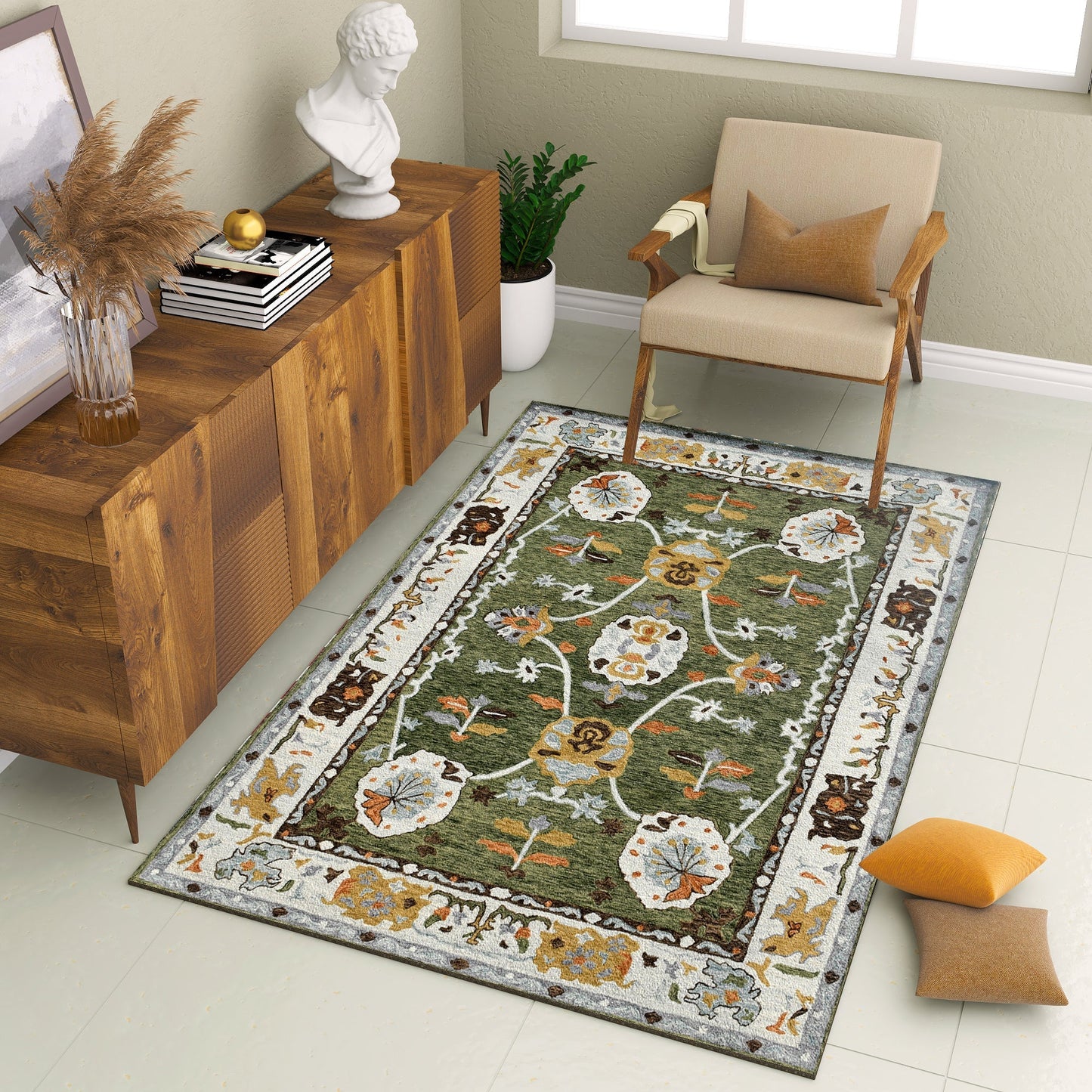 Premium Hand-Tufted Rug Made of 100% Wool - Spring Atlas - 4x6 Feet