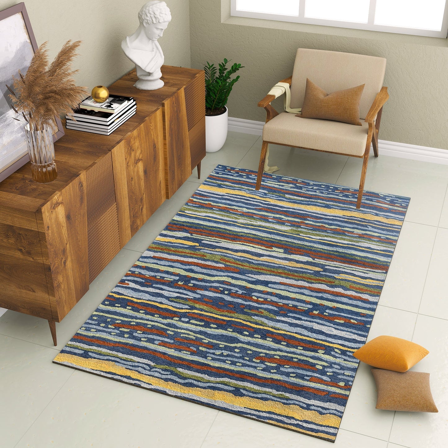 Premium Hand-Tufted Rug Made of 100% Wool - Spring Coast - 6x9 Feet