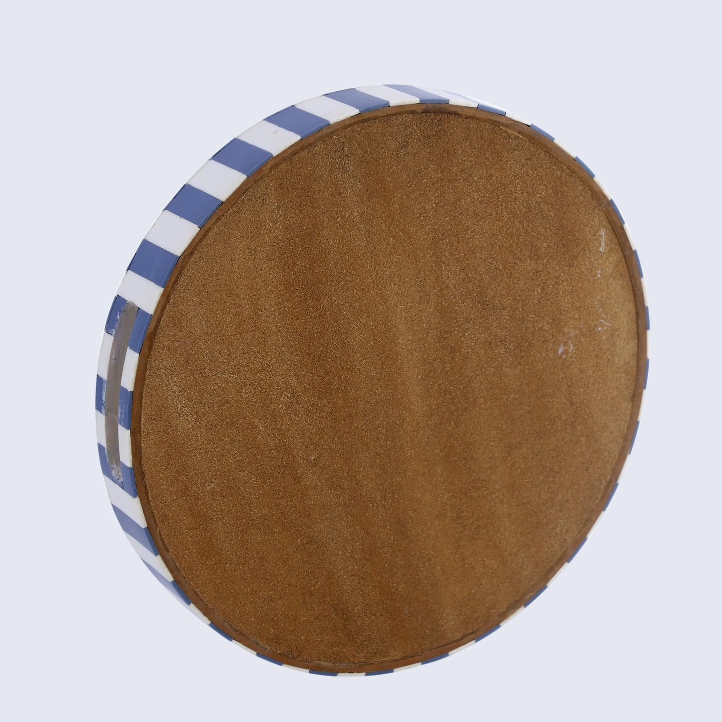 Decorative Round Trays Riviera Ronde Pattern Resin Inlay Collection in 12x12