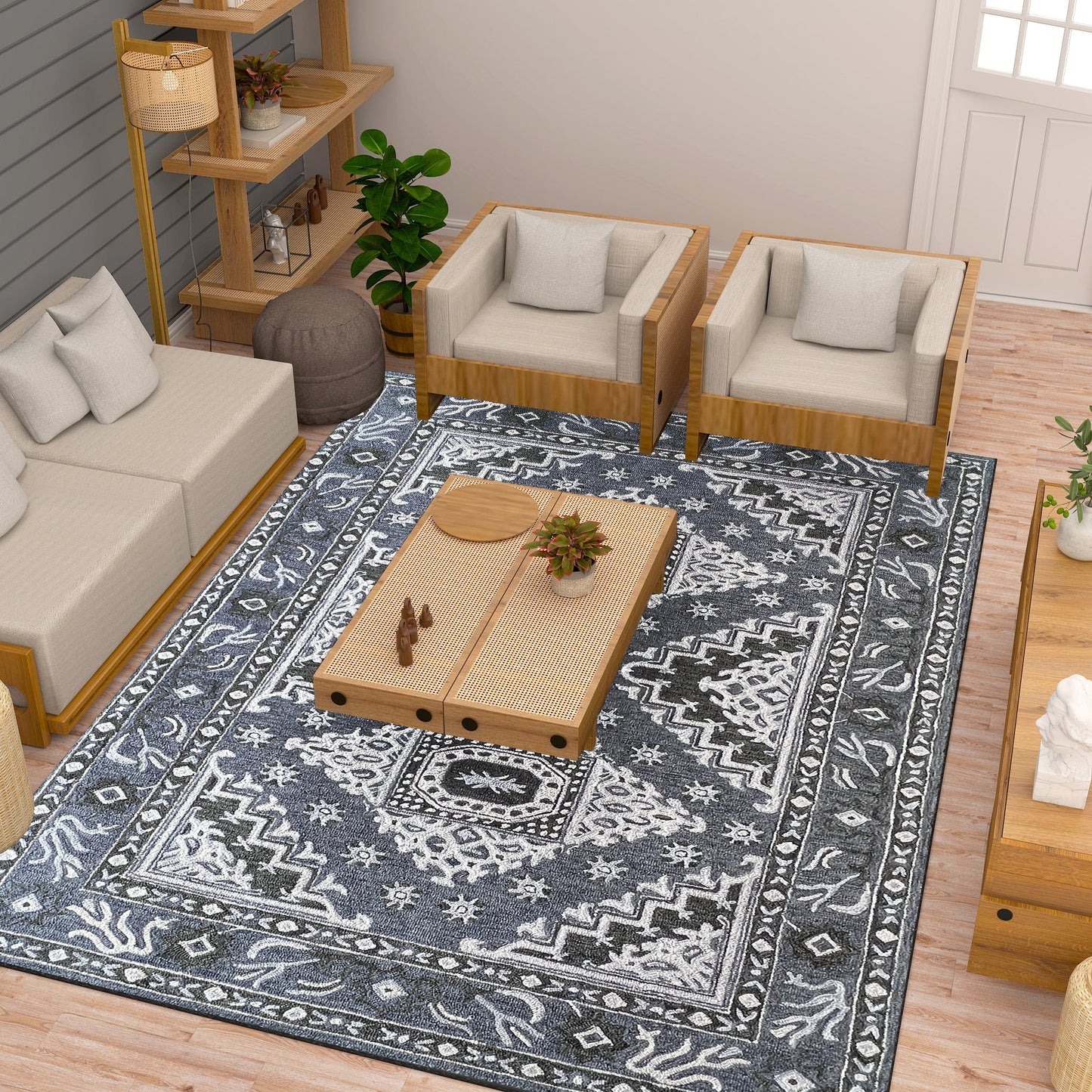 Premium Hand-Tufted Rug Made of 100% Wool - Wandering Star - 8x10 Feet