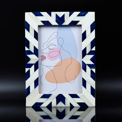 Picture Frames Aztec Chevron Pattern Bone Inlay Collection in 4x6 – Wholesale picture frames