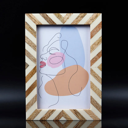 Picture Frames Cookie Chevron Pattern Bone Inlay Collection in 4x6 – Wholesale picture frames