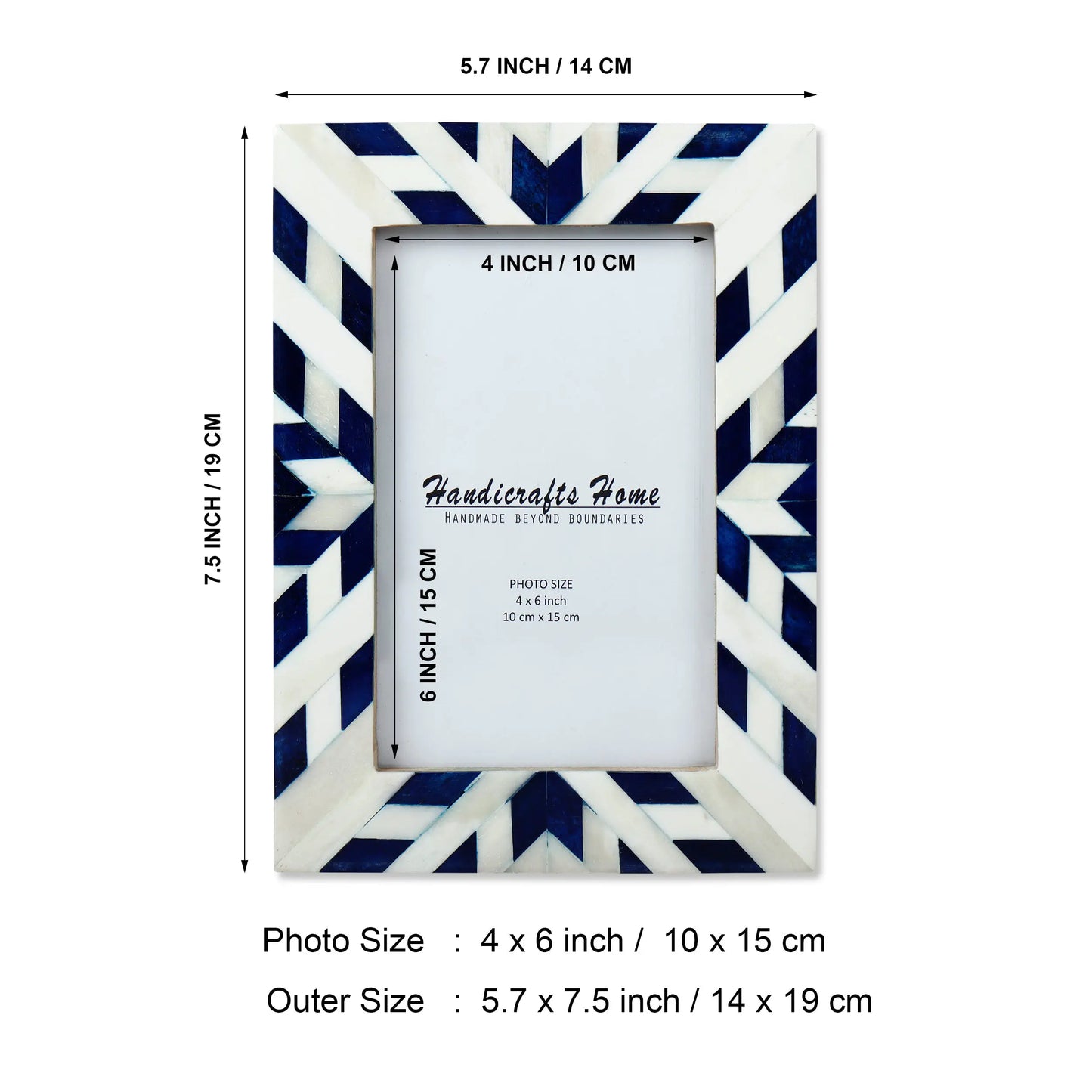 Picture Frames Aztec Chevron Pattern Bone Inlay Collection in 4x6 – Wholesale picture frames