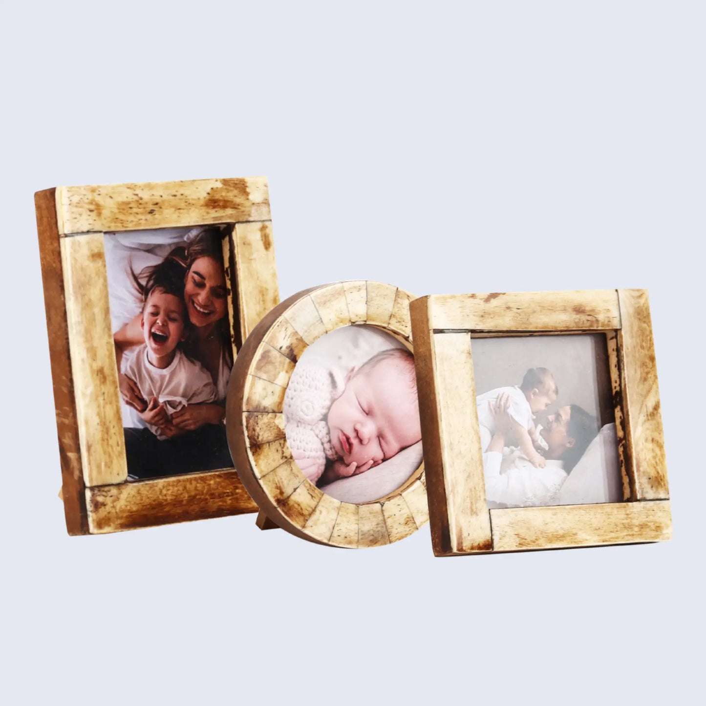 Baby Picture Frames Bone Inlay Collection in Antique, Set of 3 – Wholesale picture frames