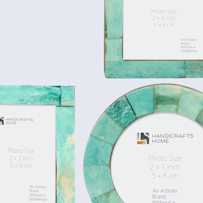 Baby Picture Frames Bone Inlay Collection in Green, Set of 3 – Wholesale picture frames