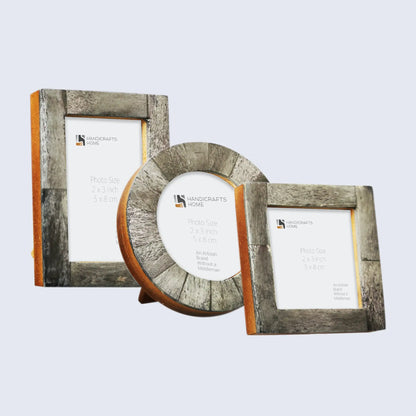 Baby Picture Frames Bone Inlay Collection in Grey, Set of 3 – Wholesale picture frames
