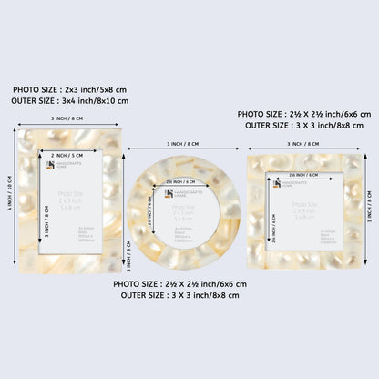 Baby Picture Frames Mother of Pearl Collection in White, Set of 3 – Wholesale picture frames