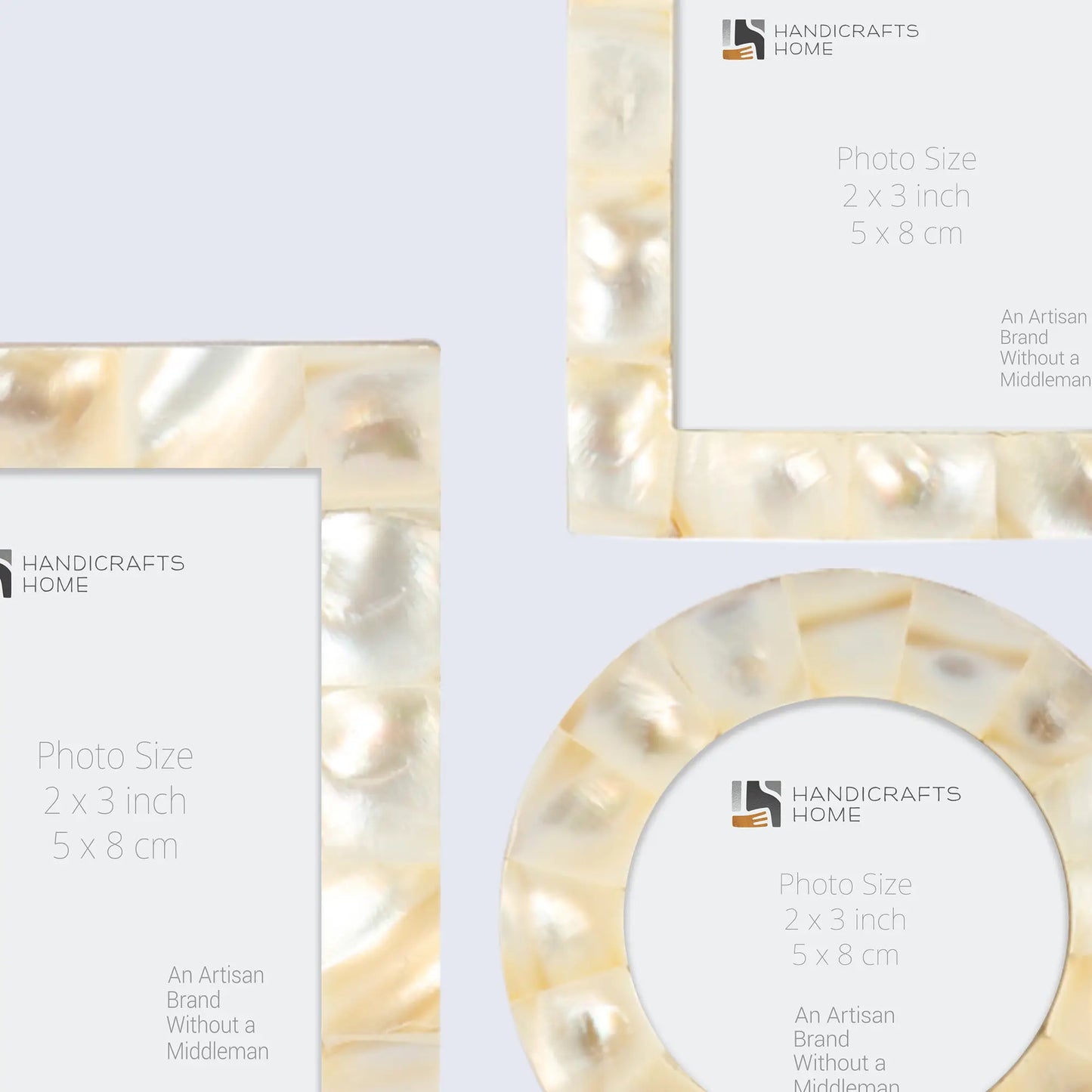 Baby Picture Frames Mother of Pearl Collection in White, Set of 3 – Wholesale picture frames