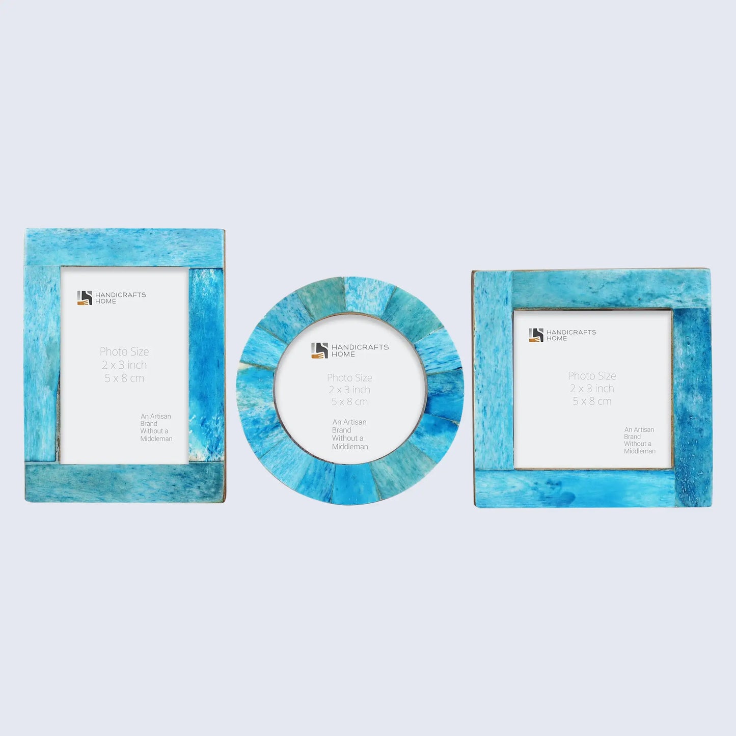 Baby Picture Frames Bone Inlay Collection in Turquoise, Set of 3 – Wholesale picture frames
