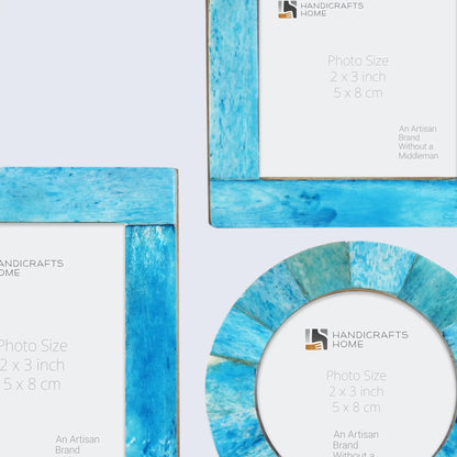 Baby Picture Frames Bone Inlay Collection in Turquoise, Set of 3 – Wholesale picture frames