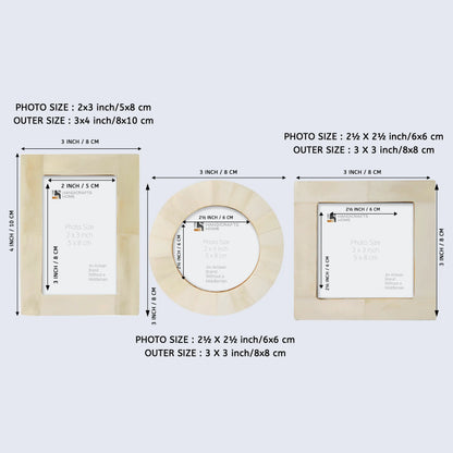 Baby Picture Frames Bone Inlay Collection in White, Set of 3 – Wholesale picture frames