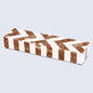 Decorative Boxes Chevron Pattern Bone Inlay Collection in 6 Sizes, Brown & White