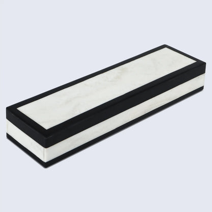 Decorative Boxes Mono Court Pattern Resin Inlay Collection in 7 Sizes