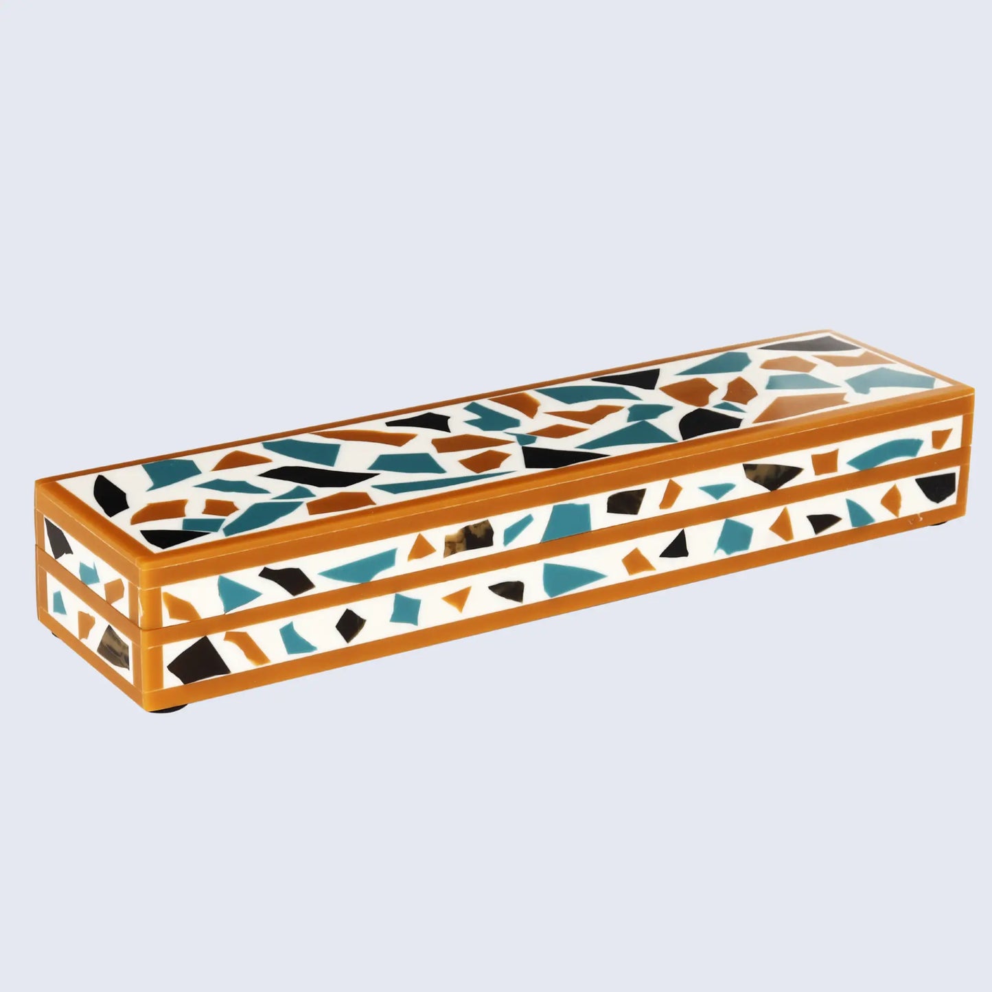 Decorative Boxes Mosaic Gold Pattern Pattern Resin Inlay Collection in 7 Sizes