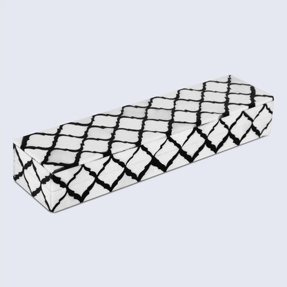 Decorative Boxes Moroccan Pattern Bone & Resin Inlay Collection in 9 Sizes, Black & White