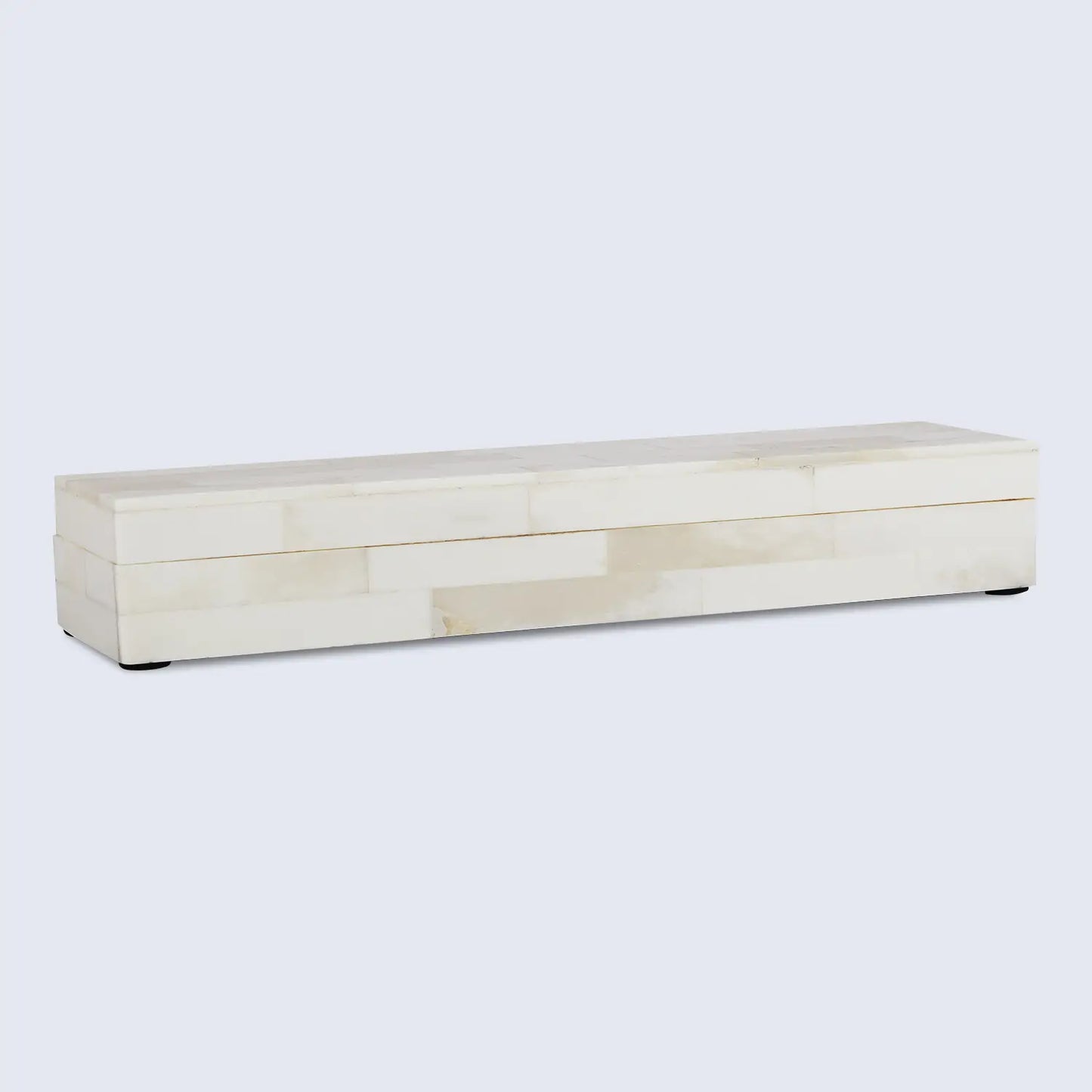 Decorative Boxes Plain White Pattern Bone Inlay Collection in 8 Sizes