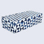 Marquet Indigo Pattern Resin Inlay Decorative Storage Box