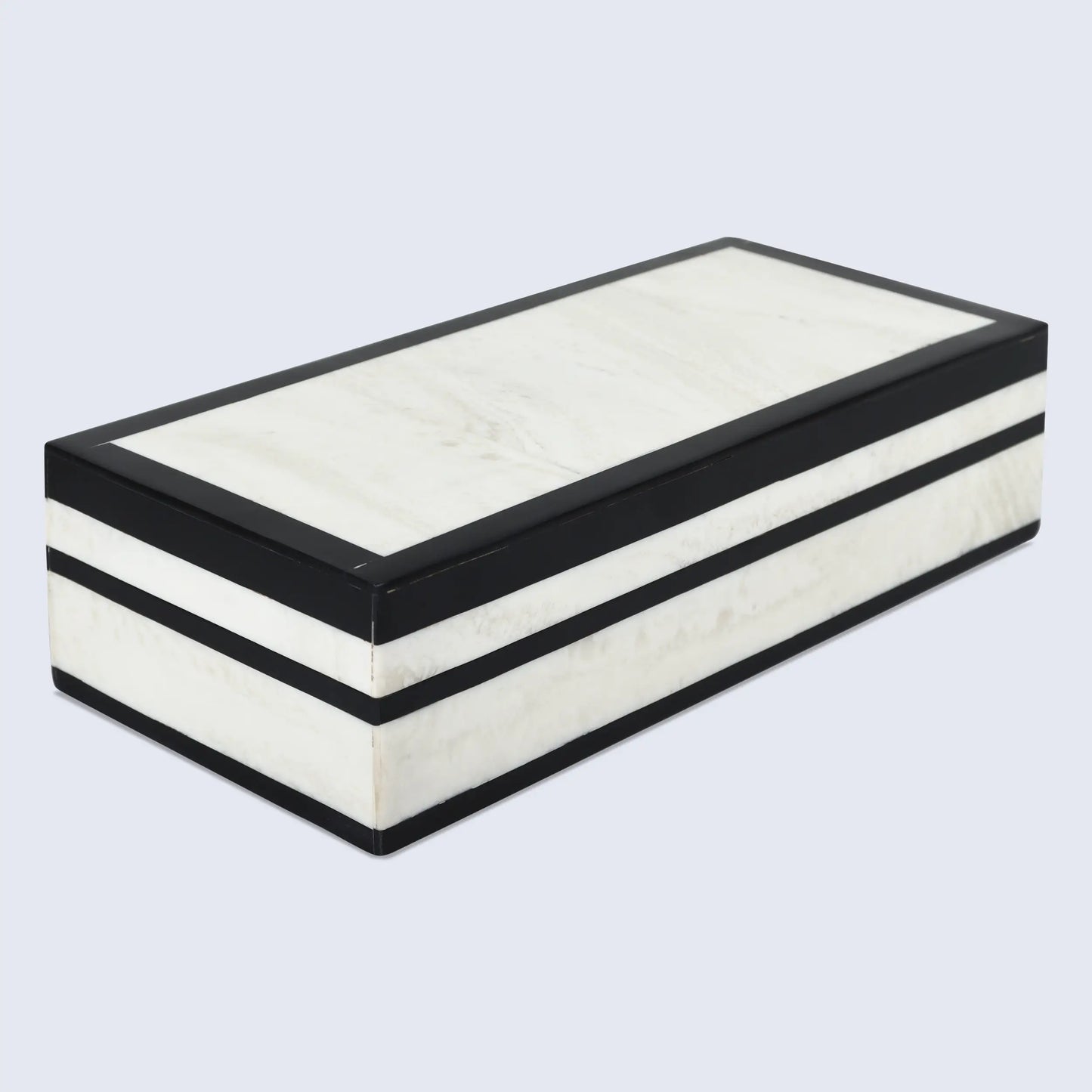 Decorative Boxes Mono Court Pattern Resin Inlay Collection in 7 Sizes