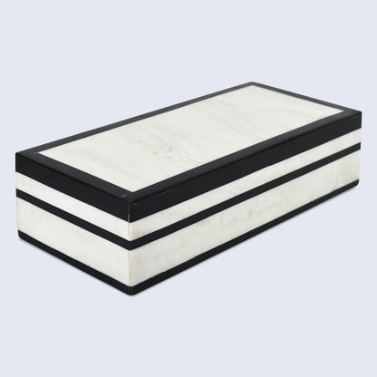 Decorative Boxes Mono Court Pattern Resin Inlay Collection in 7 Sizes