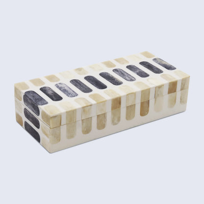 Patisserie Caramel Bone & Resin Inlay Decorative Storage Box - 7 Sizes