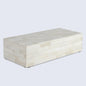 Decorative Boxes Plain White Pattern Bone Inlay Collection in 8 Sizes