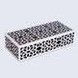 Shiraz Pattern Resin Inlay Decorative Storage Box – Black & White