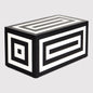 Decorative Boxes Medley Concentrics Pattern Resin Inlay Collection in 8 Sizes, Black & White