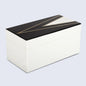 Decorative Boxes Kept Dapper Gent Pattern Resin Inlay & Brass Collection in 7 Sizes, Black & White