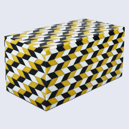 Marquet Artemis Pattern Resin Inlay Decorative Storage Box