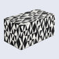Decorative Boxes Medley Harlequin Pattern Resin Inlay Collection in 7 Sizes, Black & White