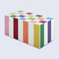 Decorative Boxes Medley Jester Pattern Resin Inlay Collection in 7 Sizes, Multicolor
