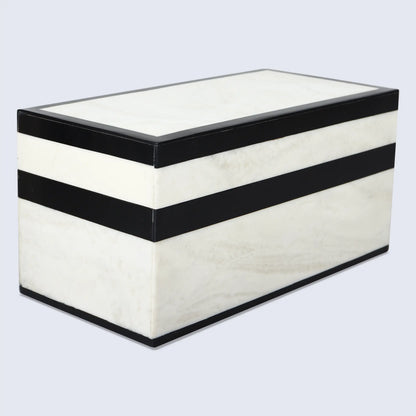 Decorative Boxes Mono Court Pattern Resin Inlay Collection in 7 Sizes