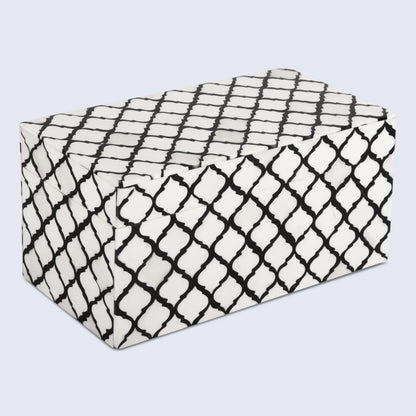 Decorative Boxes Moroccan Pattern Bone & Resin Inlay Collection in 9 Sizes, Black & White