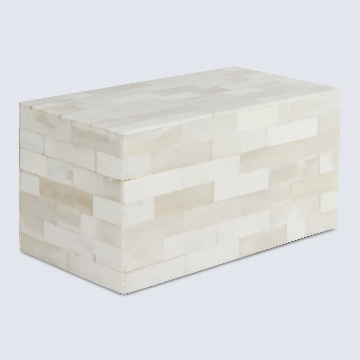 Decorative Boxes Plain White Pattern Bone Inlay Collection in 8 Sizes