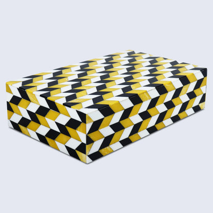 Marquet Artemis Pattern Resin Inlay Decorative Storage Box