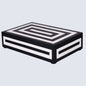 Decorative Boxes Medley Concentrics Pattern Resin Inlay Collection in 8 Sizes, Black & White