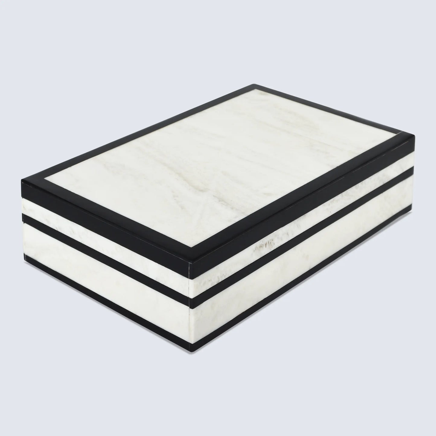 Decorative Boxes Mono Court Pattern Resin Inlay Collection in 7 Sizes
