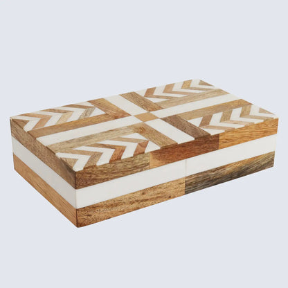Patisserie Adorn Resin & Wood Inlay Decorative Storage Box