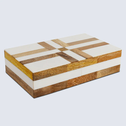 Patisserie Delight Resin & Wood Inlay Decorative Storage Box in 7 Sizes