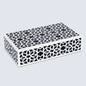 Shiraz Pattern Resin Inlay Decorative Storage Box – Black & White