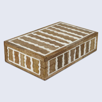 Kept Safari Resin Inlay & Wood Decorative Storage Wooden Box - 7 Size Options