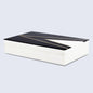 Decorative Boxes Kept Dapper Gent Pattern Resin Inlay & Brass Collection in 7 Sizes, Black & White