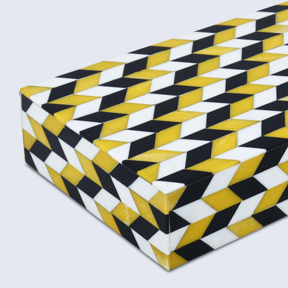 Marquet Artemis Pattern Resin Inlay Decorative Storage Box