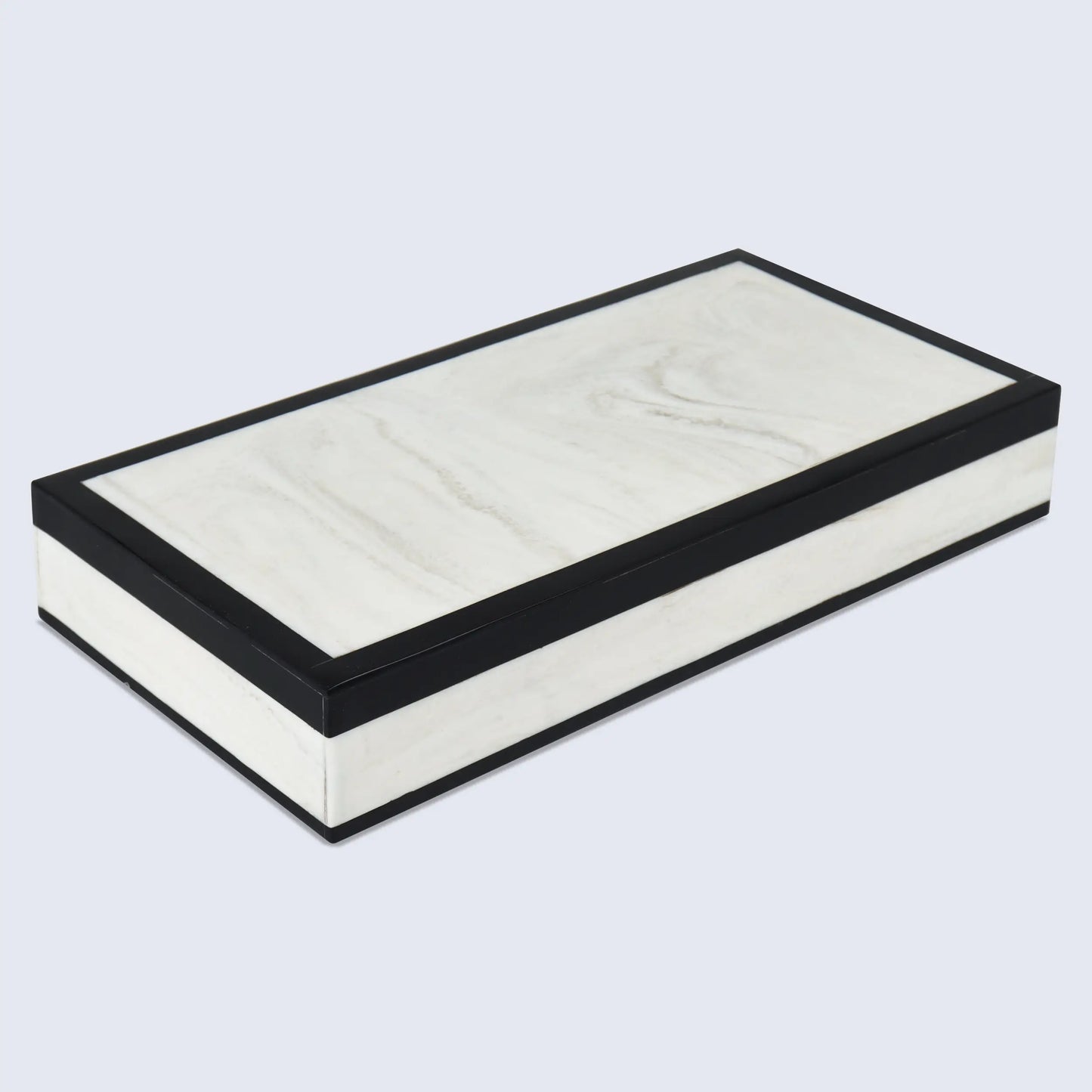 Decorative Boxes Mono Court Pattern Resin Inlay Collection in 7 Sizes