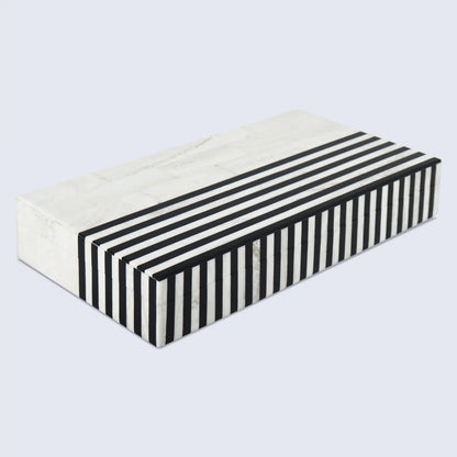 Decorative Boxes Mono Lead Pattern Resin Inlay Collection in 7 Sizes