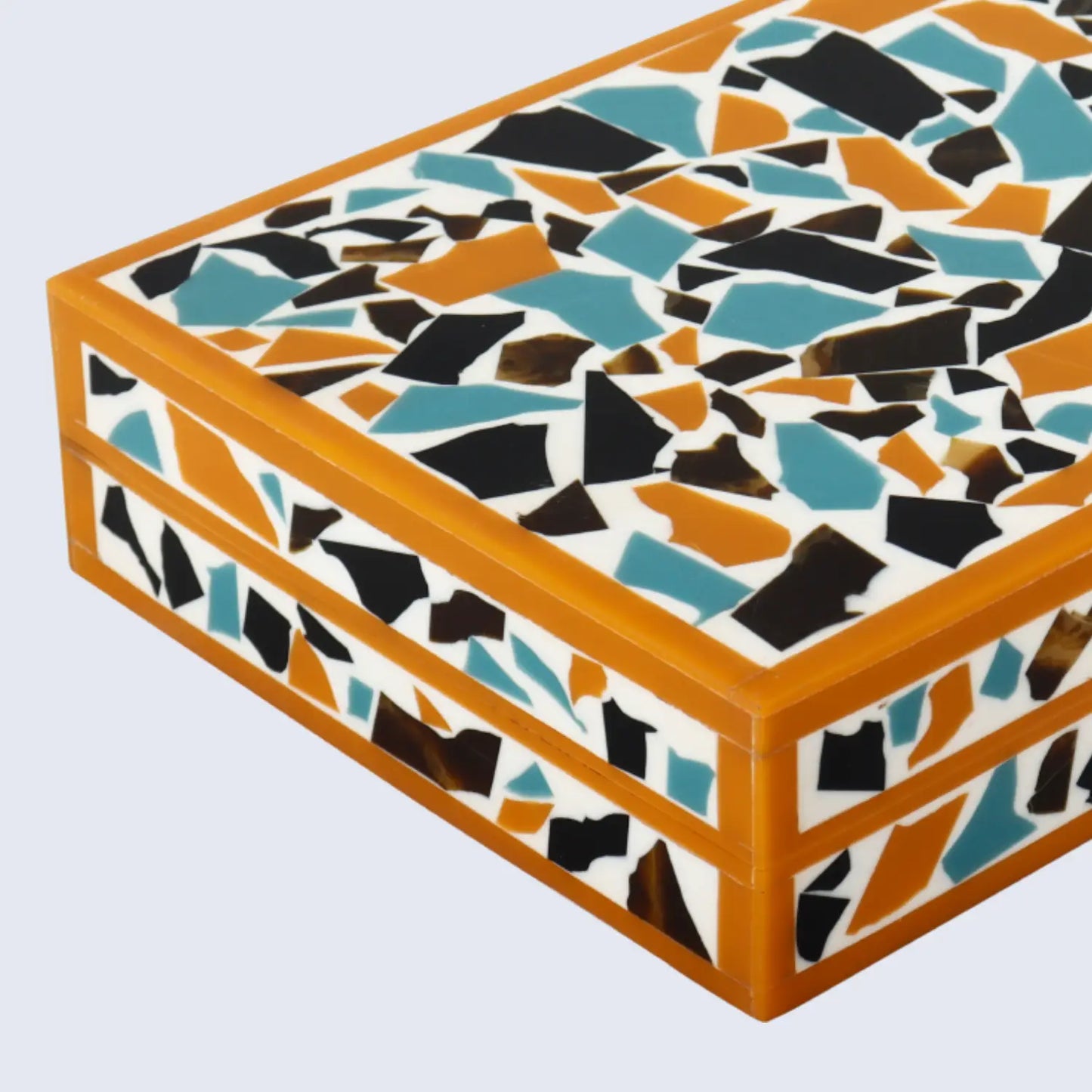 Decorative Boxes Mosaic Gold Pattern Pattern Resin Inlay Collection in 7 Sizes